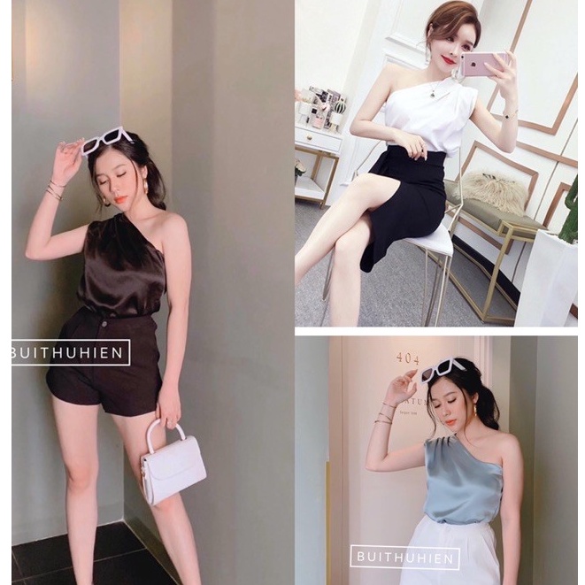 Áo Lệch Vai Phi Bóng Chanh Xả Dễ Phối Đồ