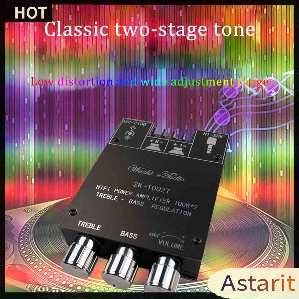 Bảng Mạch Khuếch Đại Âm Thanh ZK-1002T HIFI 2.0 Kênh 100Wx2 Chuyên Dụng