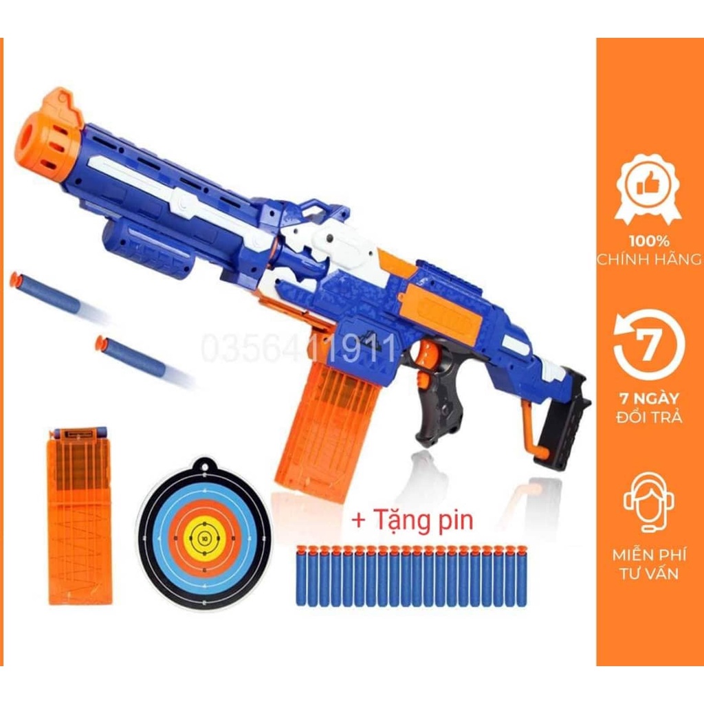 Đồ Chơi Blaze Storm Dùng Pin Dính Xốp Cỡ Lớn Vận Động Ngoài Trời Kiểu Nerf Cao Cấp Nhựa ABS 3 Mẫu