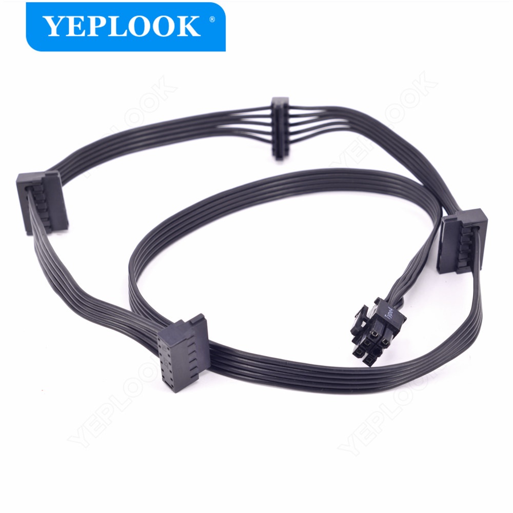 Cáp cấp nguồn SSD PCIe 6Pin đến 4 SATA 15Pin cho Corsair RMx Series Mô-đun PSU RM550x RM650x RM750x 