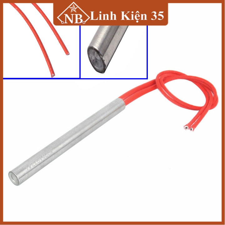 Thanh trở nhiệt Inox 304 220V 400W 8x180mm