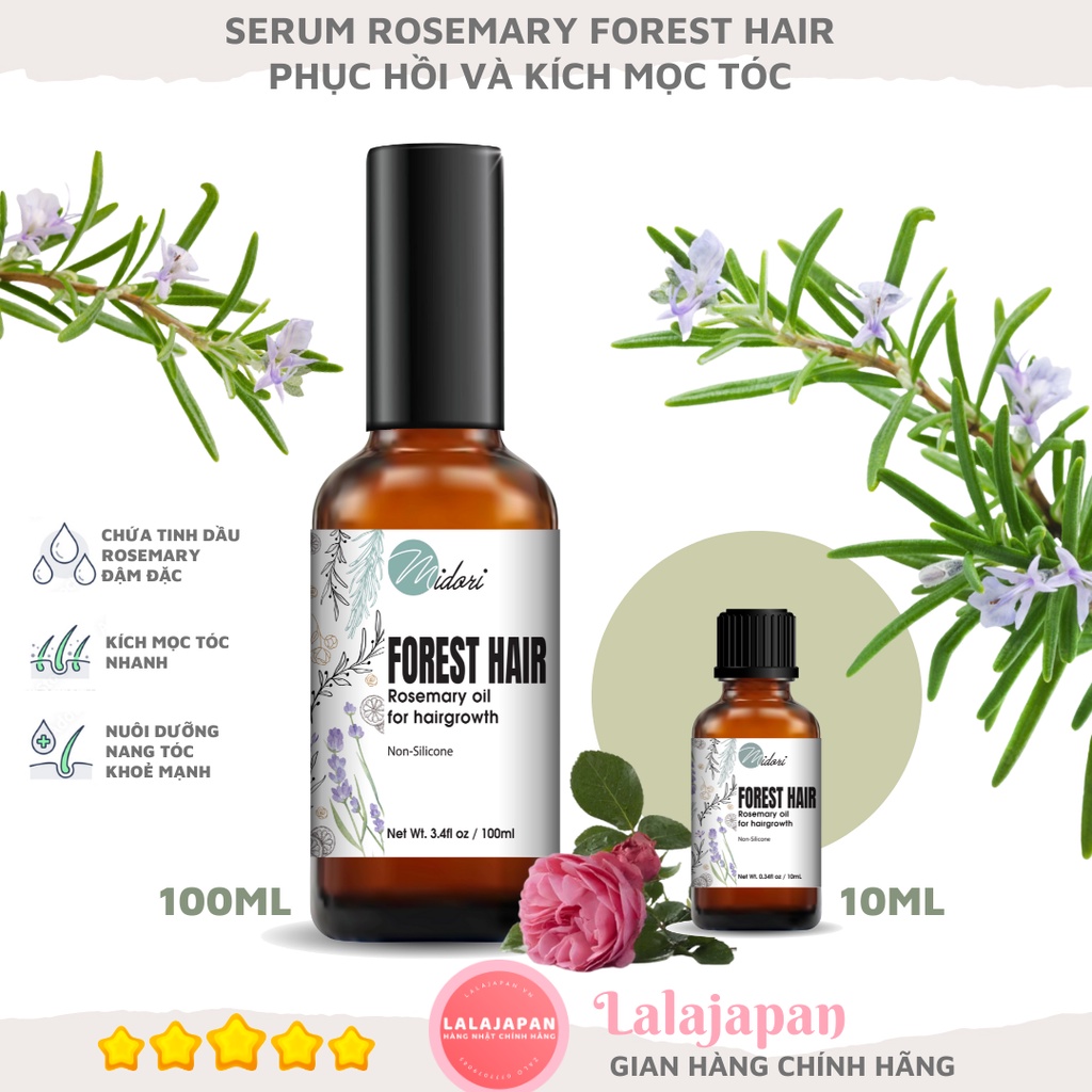 Serum Kích Mọc Tóc Rosemary Oil FOREST HAIR, Xịt Mọc Tóc Tinh Dầu Hương Thảo Dưỡng Tóc Dài Nhanh