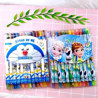 Sáp vặn 12 màu dài rolling crayon 12 màu