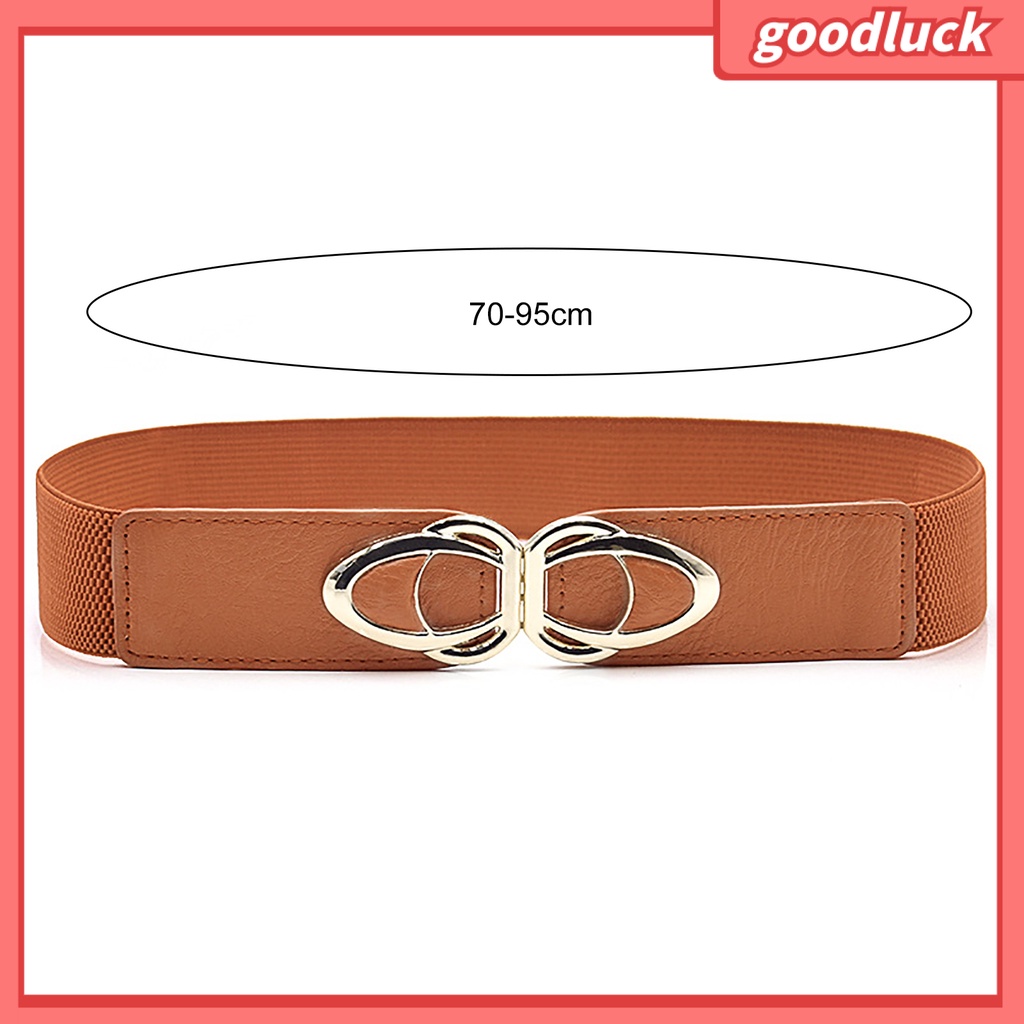 Thắt Lưng Giả Da Bản Rộng Khóa Kim Loại Nhiều Màu Sắc Co Giãn Điều Chỉnh Được Nhanh Chóng Dành Cho Nữ Dự Tiệc