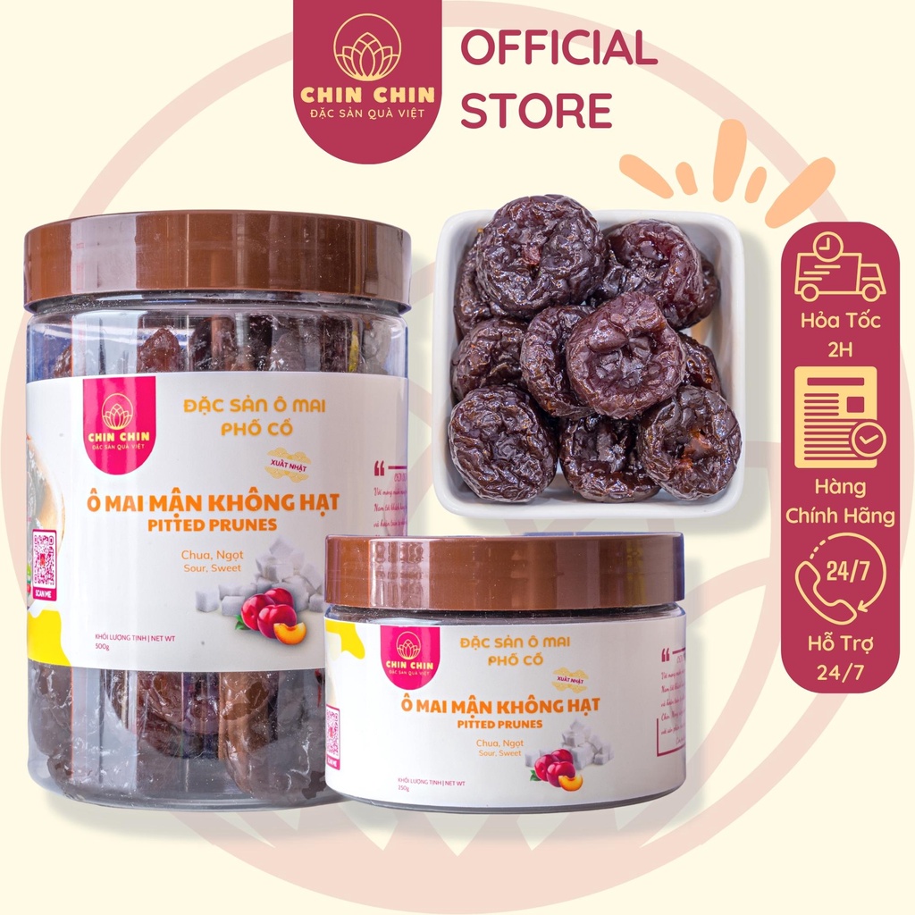 Ô MAI MẬN DẺO KHÔNG HẠT CHIN CHIN CHUA NGỌT TÚI HỘP 100G - 250G - 500G ĐẶC SẢN HÀ NỘI