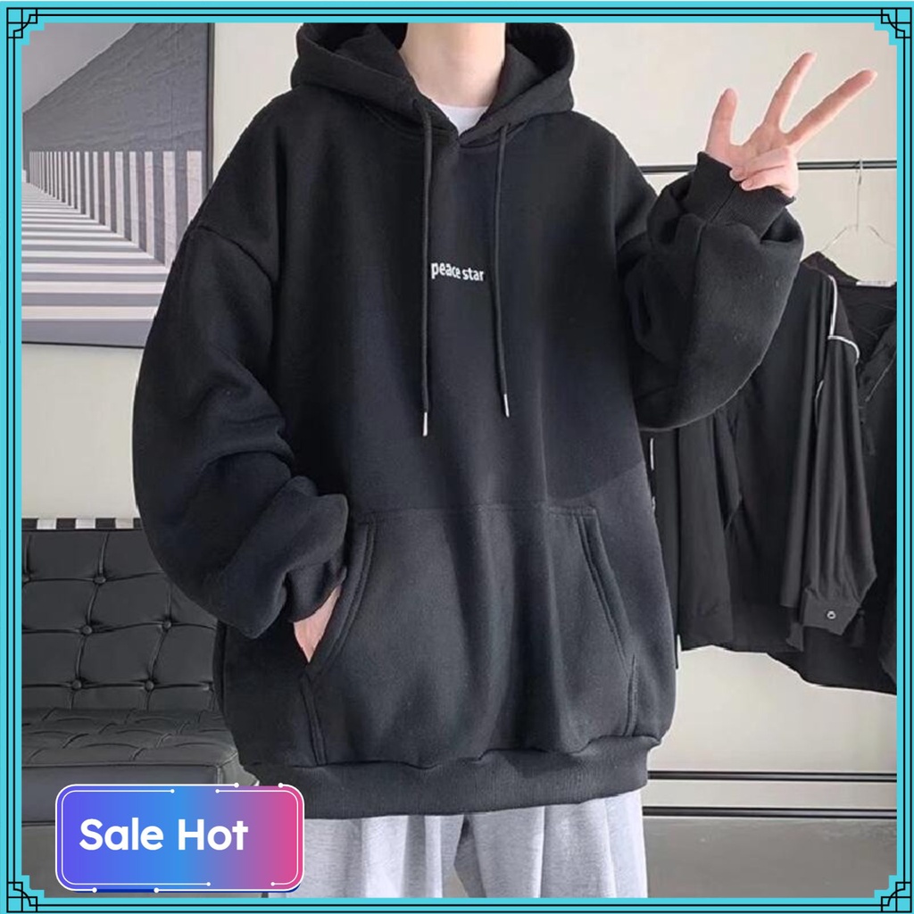 Áo Hoodie Dáng Rộng In Chữ Peace Star ,Áo khoác hoodie nam nữ Phong Cách Hip hop Thời Trang Mùa Đông hot