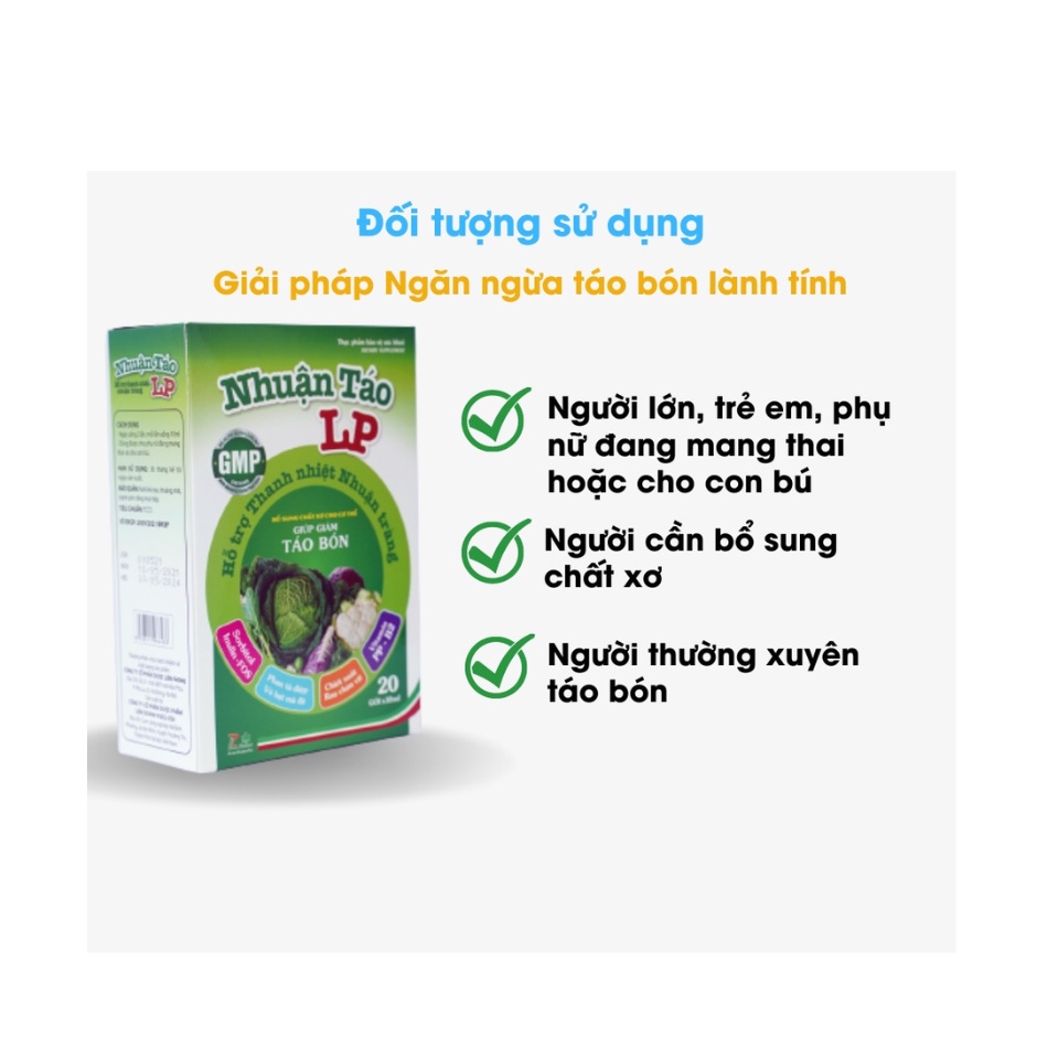 Siro Nhuận Táo LP Bổ Sung Chất Xơ Tăng Cường Tiêu Hóa Hộp 20 Gói x 10ml