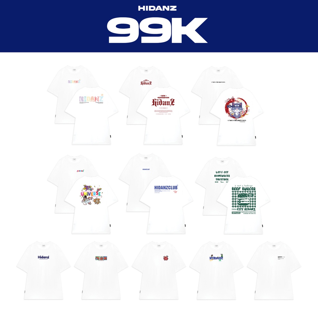Áo thun Unisex Brand HIDANZ - Áo Random sale lỗi nhẹ - Giao ngẫu nhiên