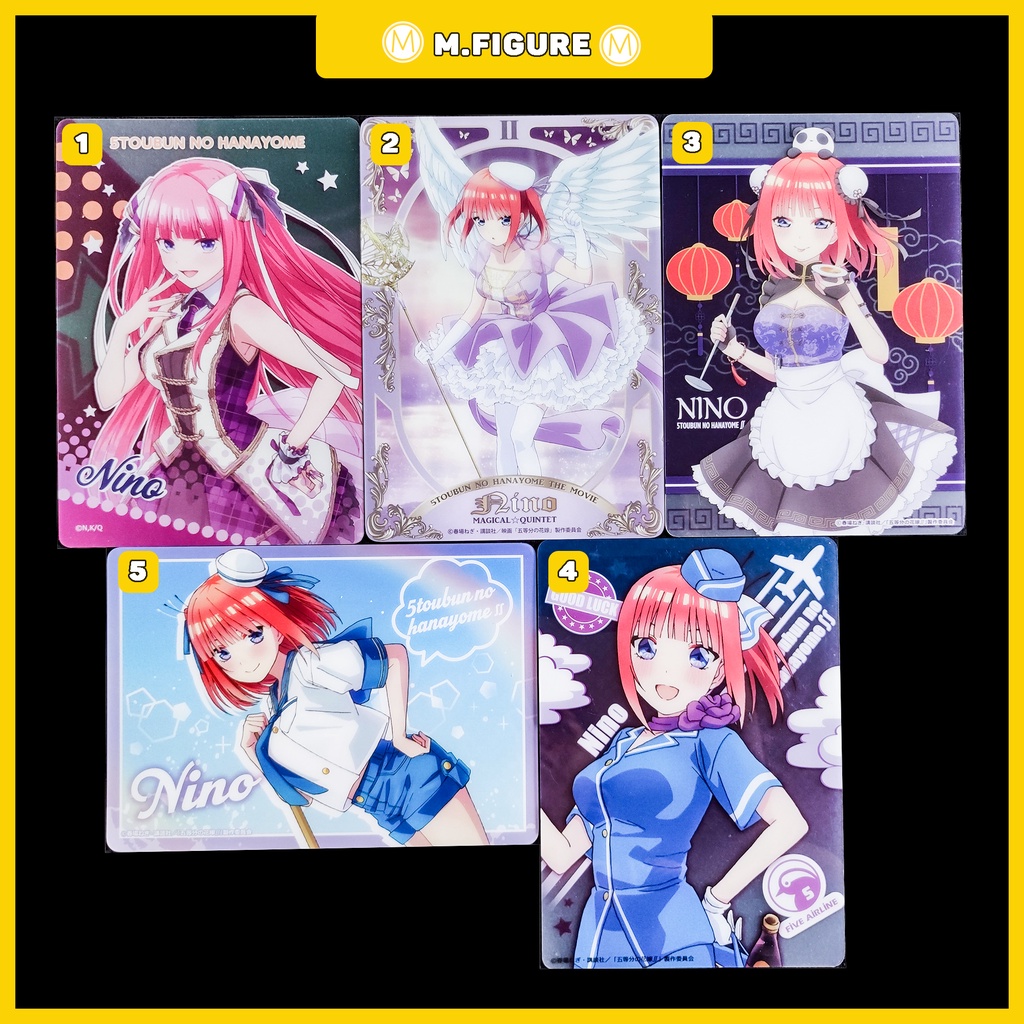 THẺ DIỆN MẠO A5 NINO NAKANO - Ichiban Kuji - Gotoubun No Hanayome - Visual Sheet