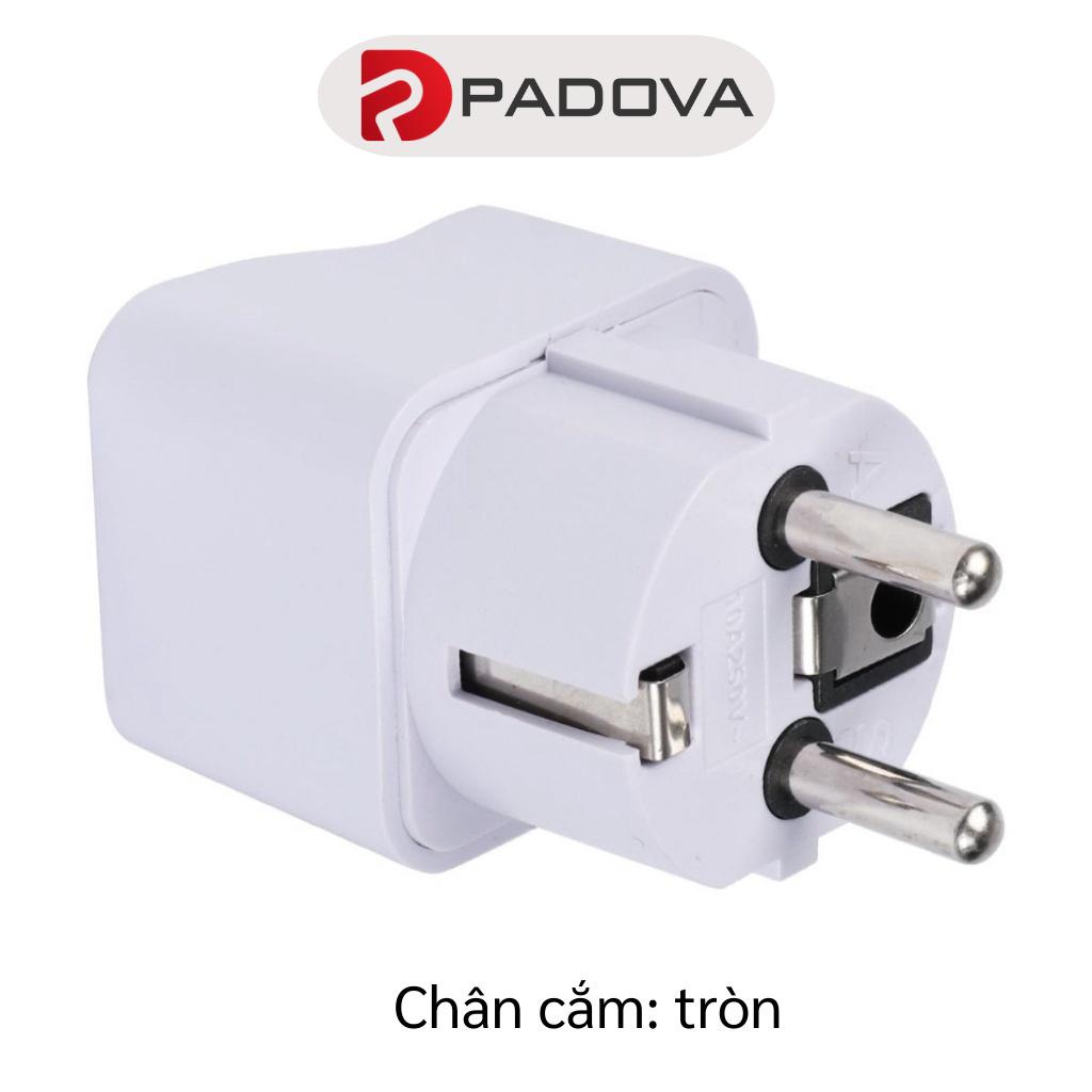 Đầu Nối Ổ Cắm Điện Chuyển Đổi Từ 3 Chấu Sang 2 Chấu Phích Tròn PADOVA 10421