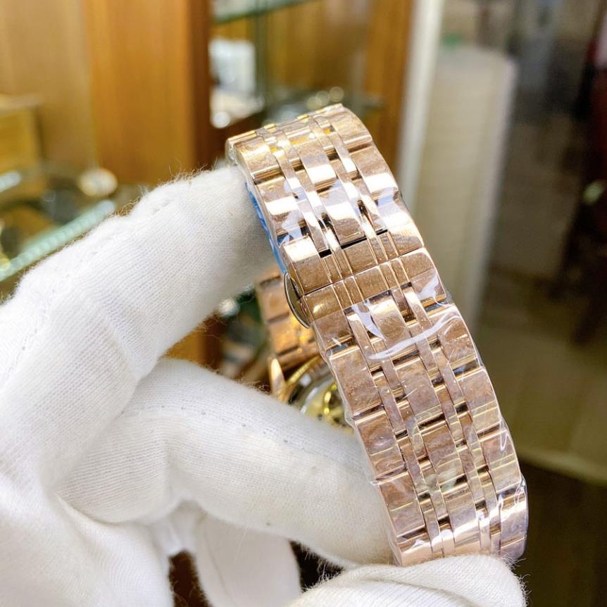 Đồng hồ Nam Vacheron máy nhật, mẫu 3kim mặt đen viền vàng, dòng cơ Automatic size 40mm-41mm