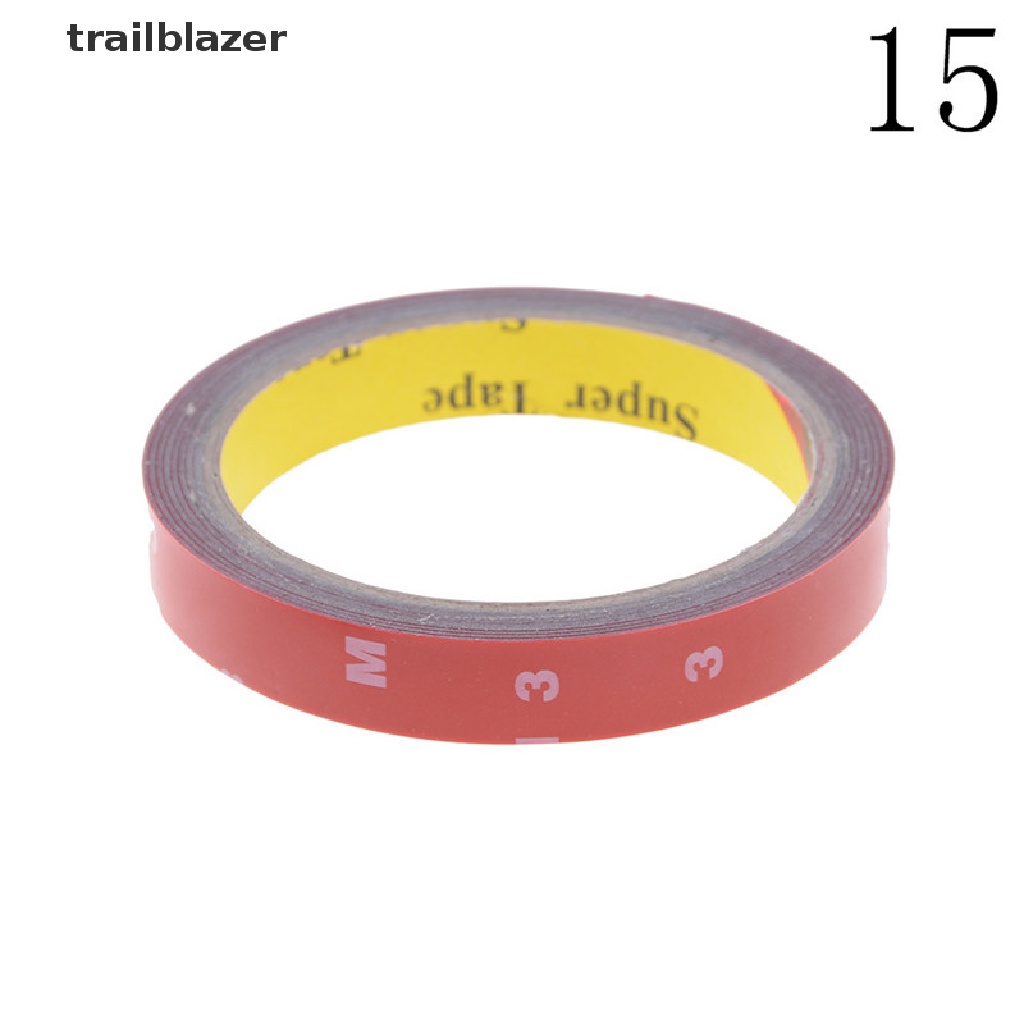 1 Cuộn Băng Keo Dán Hai Mặt Bằng Xốp Acrylic Độ Dính Cao Màu Đỏ Cho Xe Hơi / Xe Tải