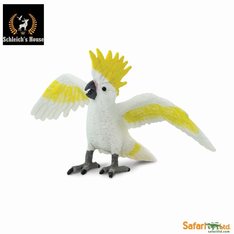 Mô hình động vật , đồ chơi con vật Safari Ltd chính hãng chim Vẹt mào Cockatoo 263829 - Schleich House