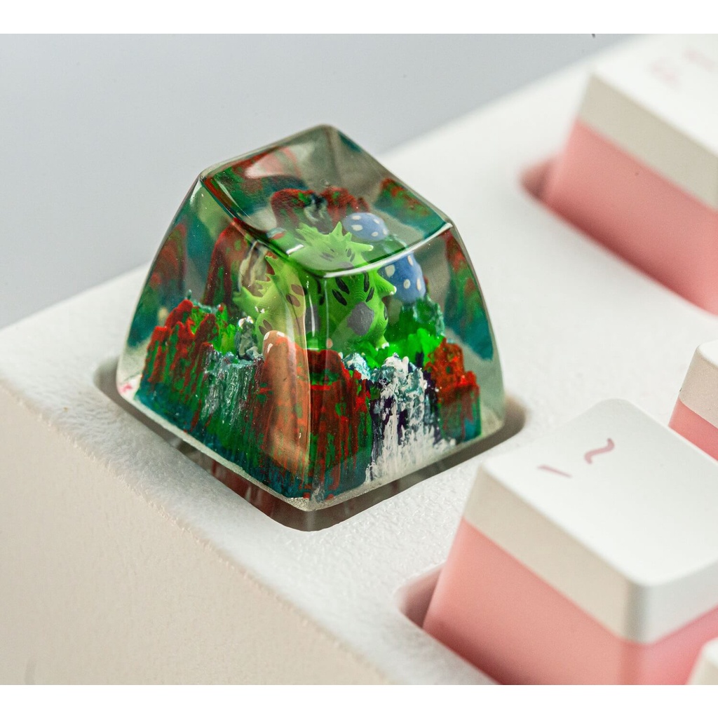 Nút bàn phím Tyranitar Pokemon, Keycap artisan phù hợp cho bàn phím cơ tiêu chuẩn, SA profile