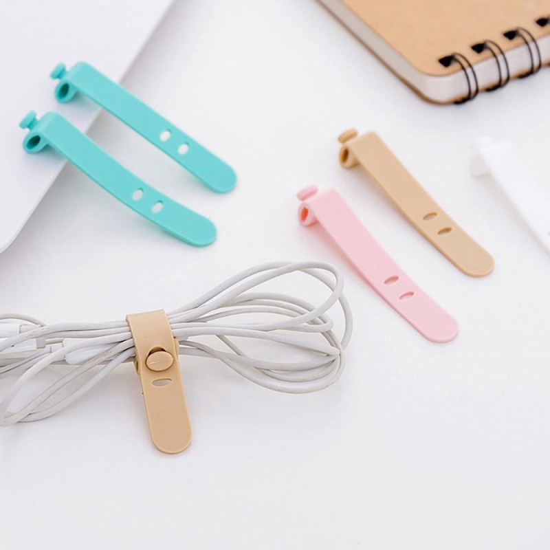 Bộ 4 Kẹp Silicone Cố Định Dây Cáp / Tai Nghe