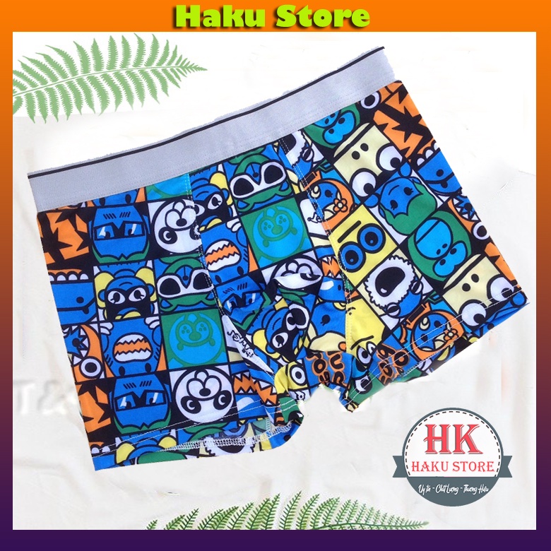 Combo 5 quần lót nam cute hoạt hình thun lạnh đáng yêu, Quần sịp doraemon nam co dãn thoải mái, thoáng mát