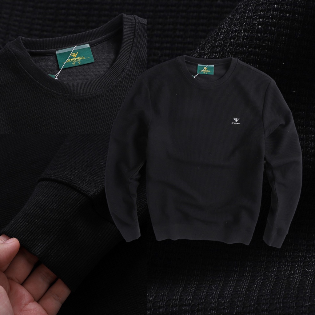 Áo nỉ nam dài tay DARNELL dệt tổ ong Waffle cao cấp DN3020