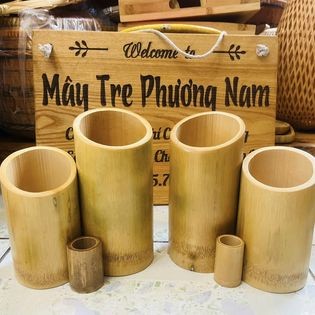 Ống đựng đũa đơn bằng tre kích thước 22cm