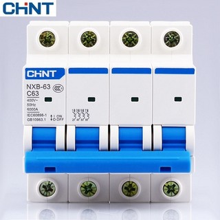 Cầu dao tự động 4p chint mcb nxb-63 4p 6a đến 63a-6ka