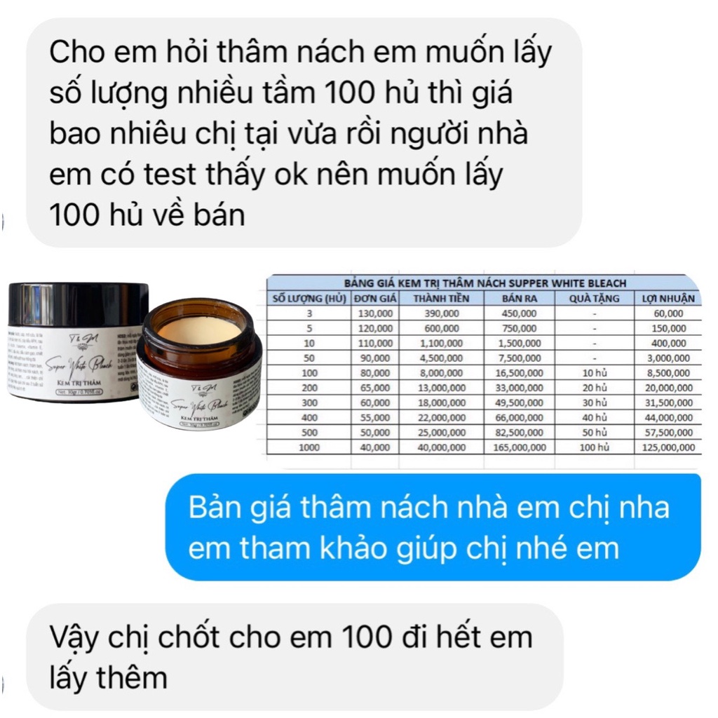 Kem Khử Thâm Khử Hôi Super White Bleach