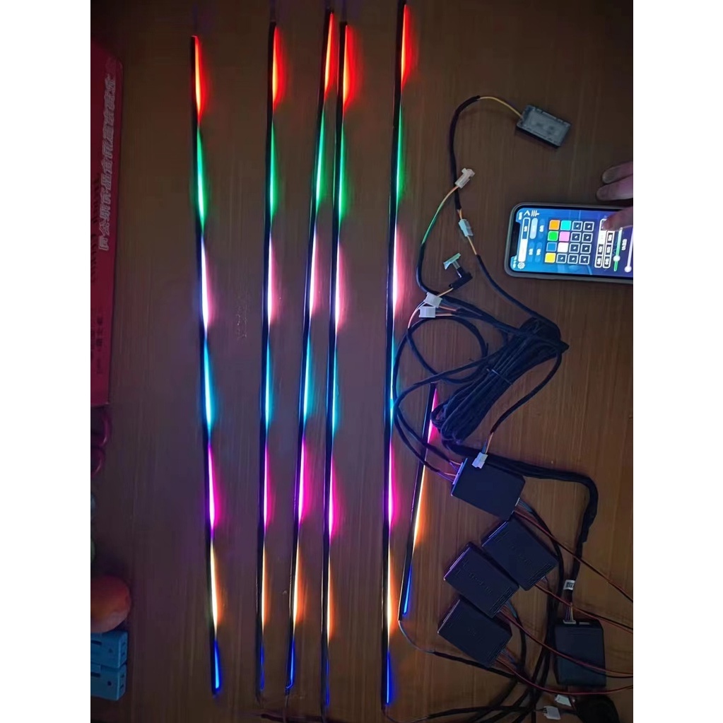 Led viền nội thất ô tô cao cấp bao gồm 18 chi tiết trang trí viền taplo xe ô tô