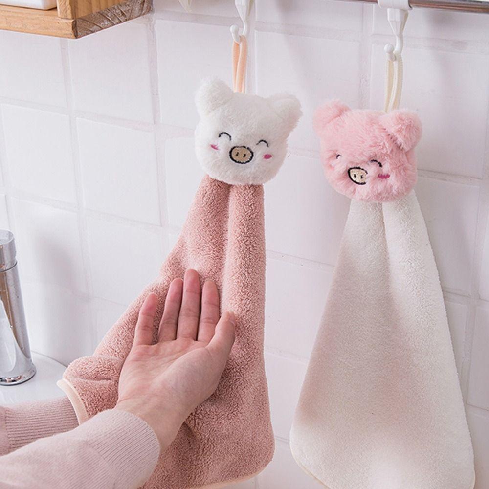 Bộ 2 Khăn Lau Tay Thấm Hút Tốt In Hình Thỏ Dễ Thương