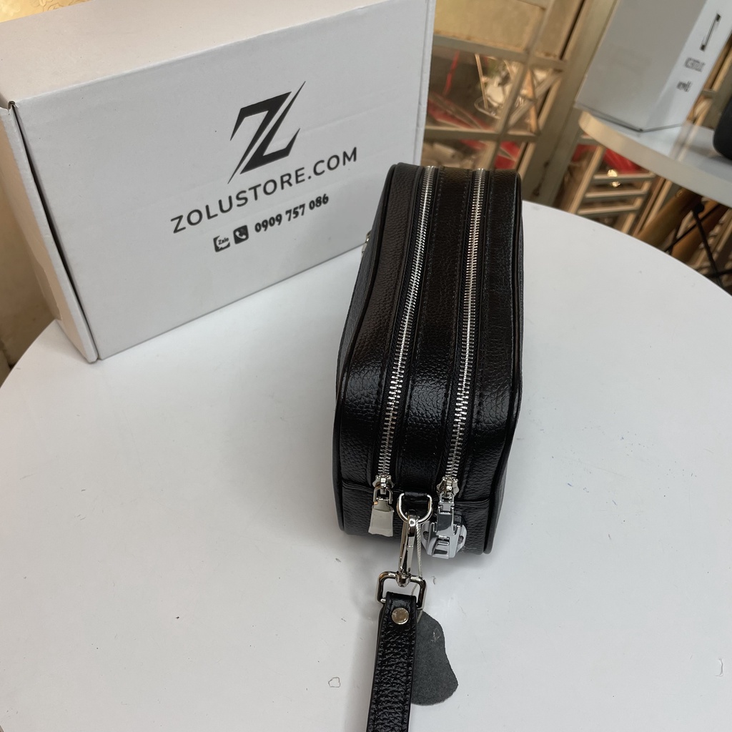 Túi Clutch cầm tay 2 ngăn khóa số an toàn