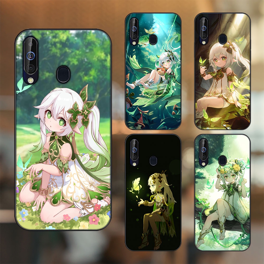 Ốp lưng Samsung A8s, A60, M30 viền đen in hình Nahida Genshin Impact