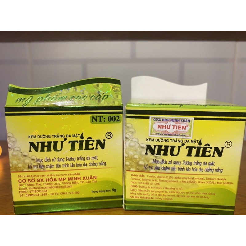 KEM NHƯ TIÊN XANH DƯỠNG TRẮNG DA MẶT