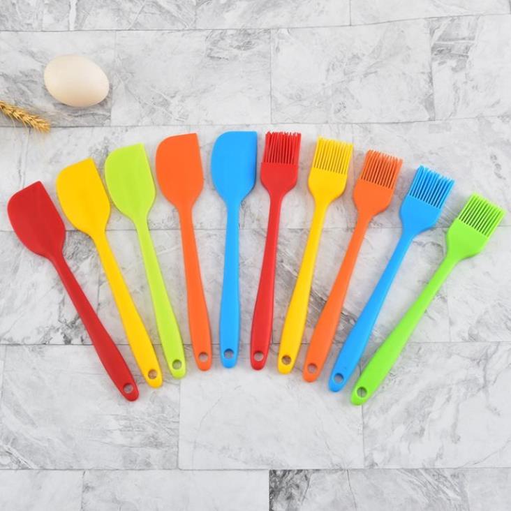 Dụng cụ làm bánh: Cây Spatula breadleaf - Phới dẹt vét trộn bột silicon chịu nhiệt -Thìa vét kem -Dụng cụ pha chế Tony