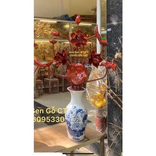 Hoa Sen Gỗ Hương ( không bình )