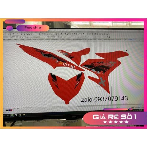 DECAL PVC 5 LỚP CHẤT LƯỢNG CAO Tem rời Exciter 150 thành phố