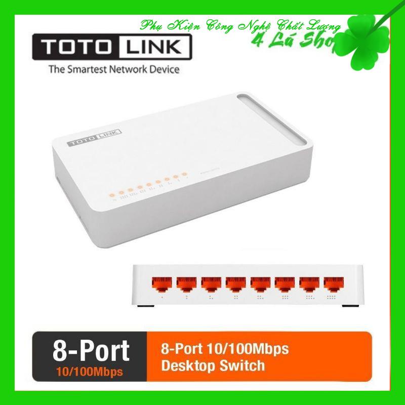 Cổng Chia Mạng Switch 8 Port Totolink 10/100Mbps S808 (Trắng) - Chính hãng bảo hành 2 năm