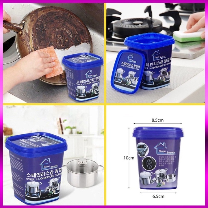 Bột tẩy rửa nồi chảo đa năng,Kem tẩy tiện lợi đánh bay mọi vết bẩn cứng đầu sử dụng được trên mọi vật dụng inox