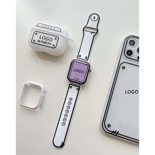 Dây đeo Apple Watch Iwatch Dây đeo S7 hai chiều Apple Watch 6 54321se Dây đeo silicon phong cách Gra