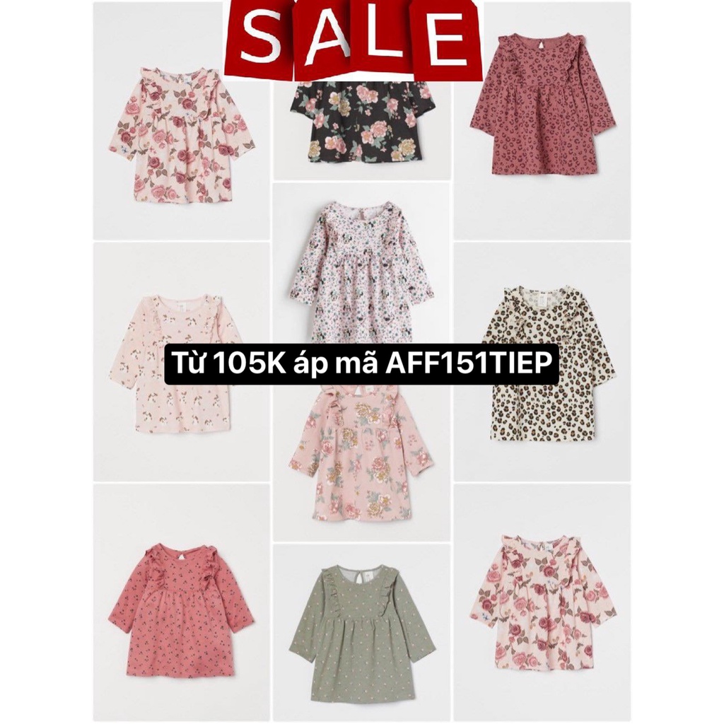 Váy cánh tiên bé gái dài tay HM Auth váy đầm công chúa (link 1)
