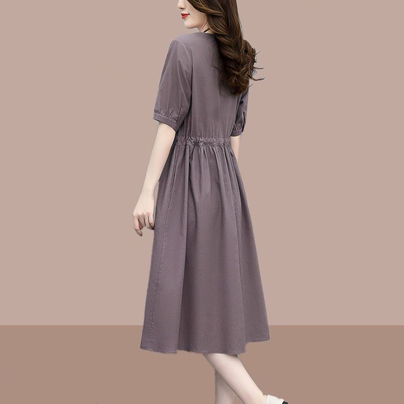 Đầm Dáng Chữ a Vải Cotton Lanh Mỏng Cao Cấp Phong Cách Nhật Bản Mới