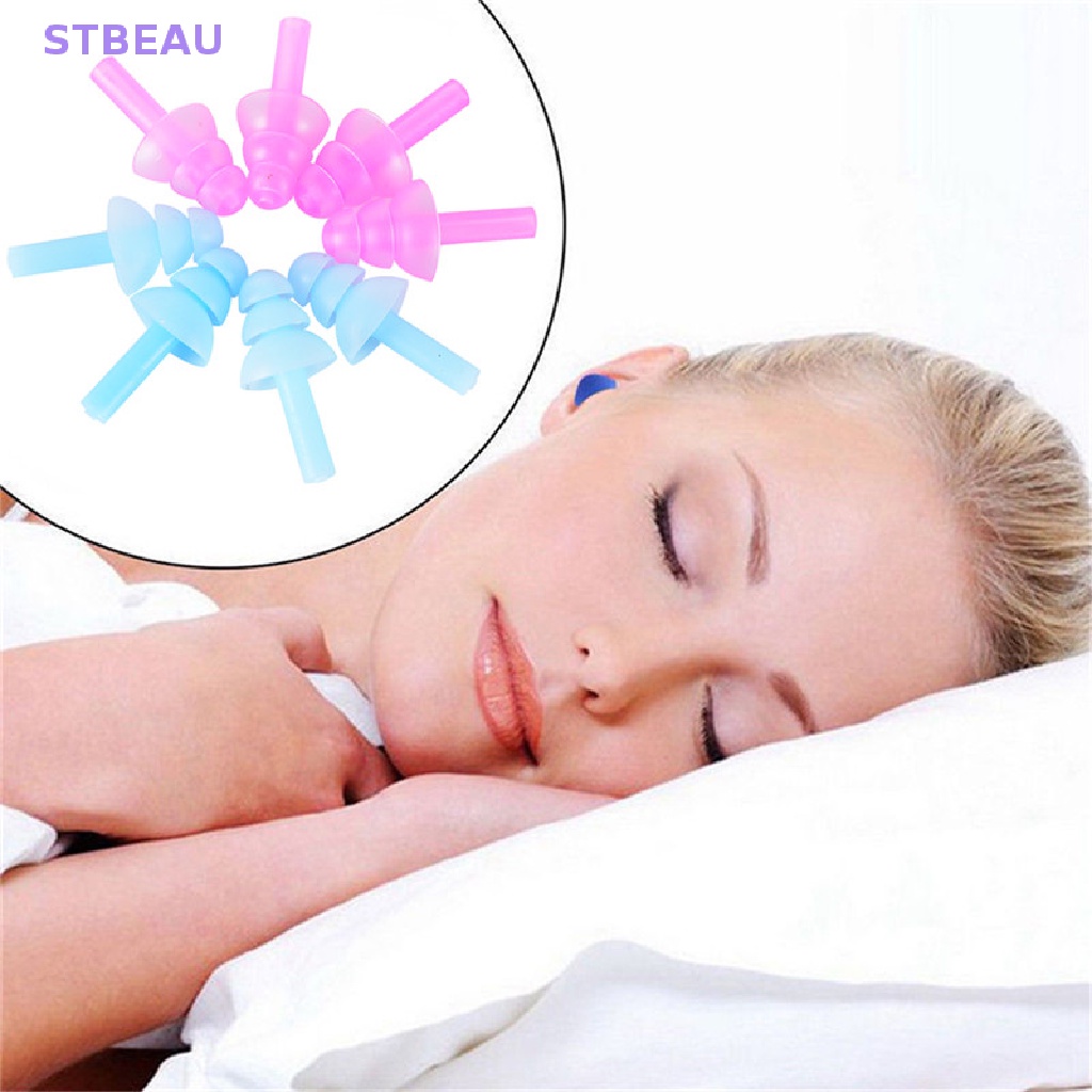 Bộ 4 Nút Bịt Tai Chống Ngáy Bằng Silicone Tiện Dụng Khi Học Tập