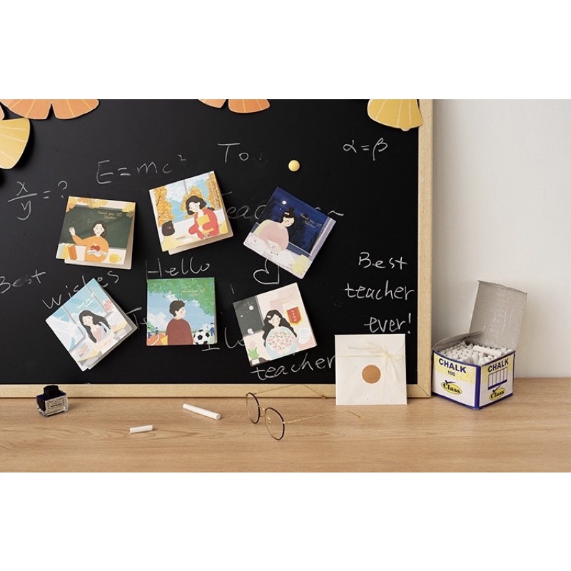 Thiệp 3D - Thiệp Kèm Ruy Băng Tri Ân Thầy Cô Giáo 20/11 Kèm Phong Thư Và Tem Niêm Phong