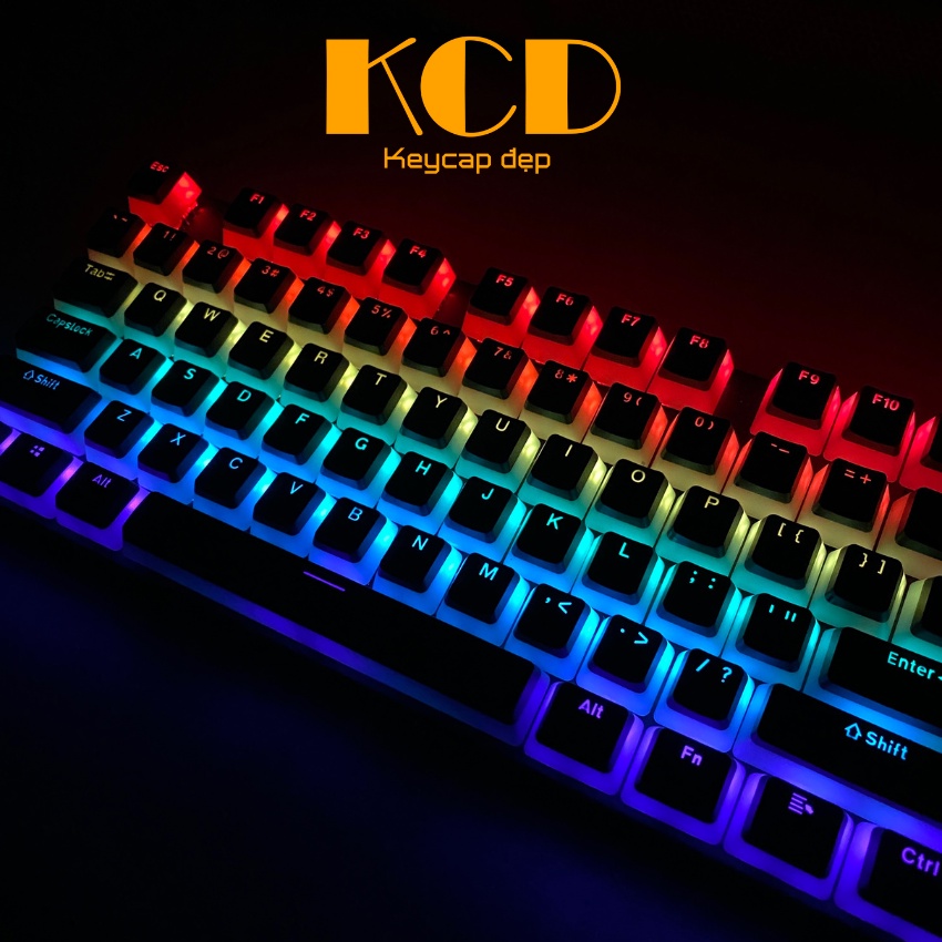 Bộ Keycap Pudding xuyên led, chất liệu PBT doubleshot  nhiều màu, keycaps | BigBuy360 - bigbuy360.vn