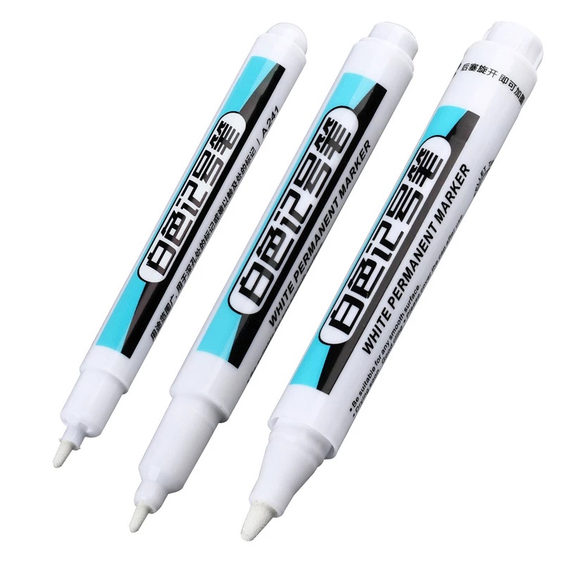 Bút Lông Viết Chữ Graffiti Màu Trắng Chống Thấm Nước / Bút Lông Đánh Dấu Lốp Xe / Sổ Tay Thân Thiện Với Môi Tr