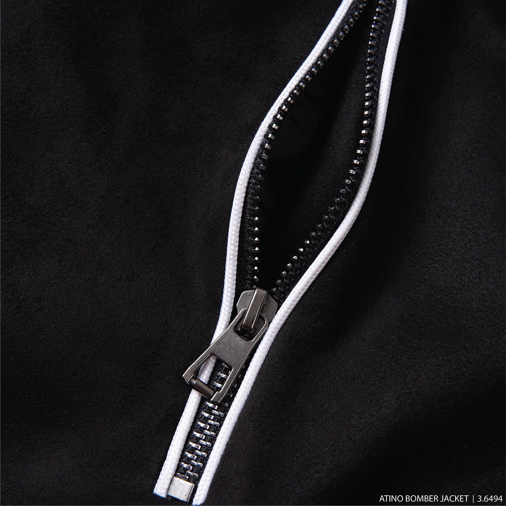 Áo khoác Bomber Da Lộn nam ATINO tinh tế thanh lịch vải dạ lót gió dáng sang trọng form regular AD3.6494