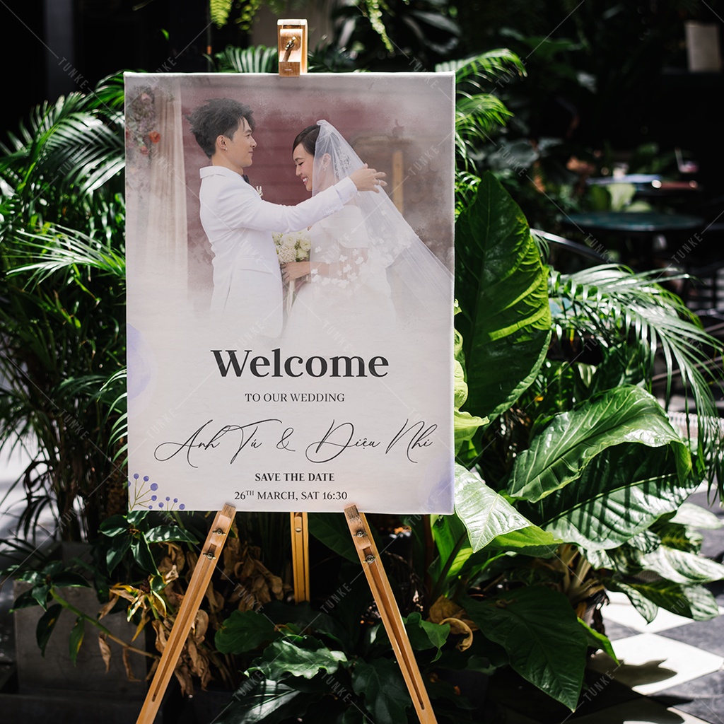 Bảng Welcome trang trí đám cưới, Biển chào đám cưới,