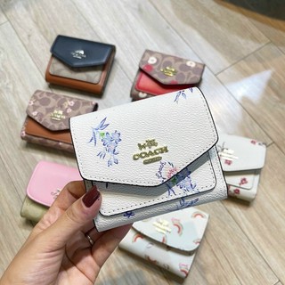 Ví ngắn Coach nắp gập full box