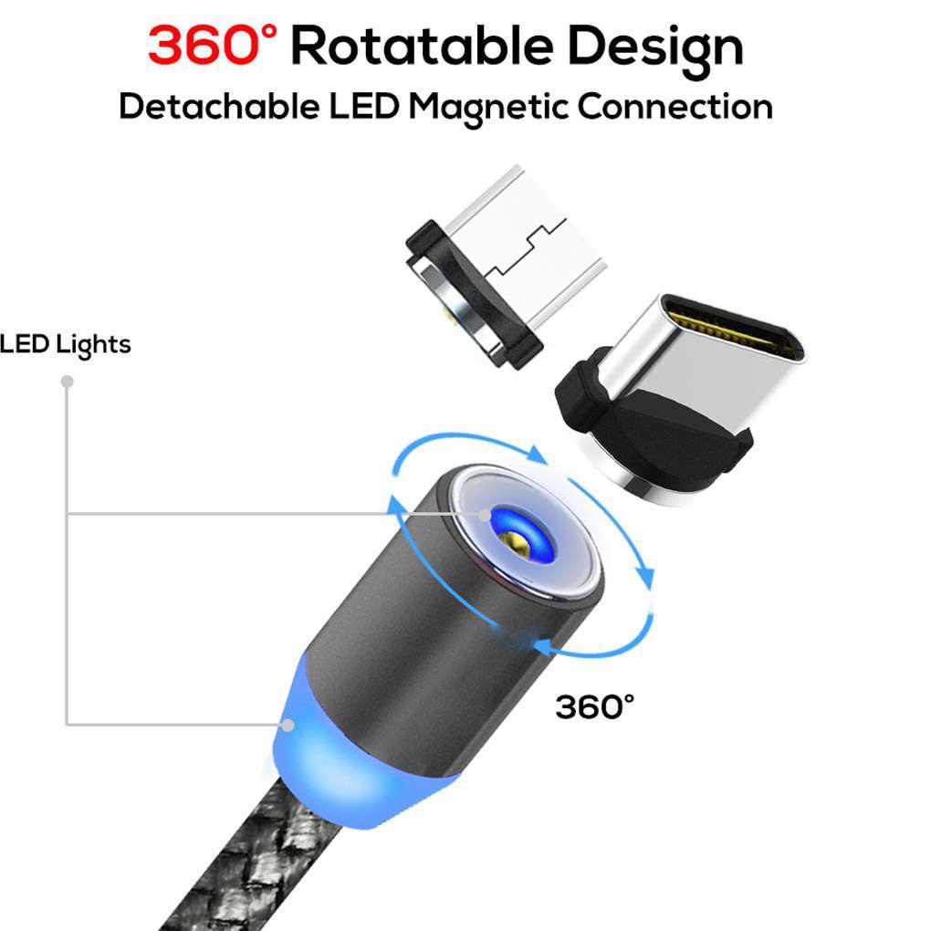 Dây Cáp Sạc USB Loại C 2 Trong 1 Có Đèn LED Chống Bụi 2 Trong 1 Cho Android + Type-C 1A