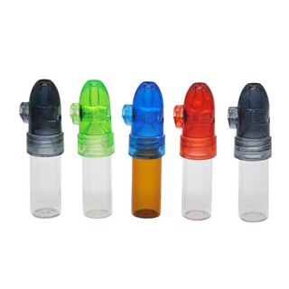 Acrylic Plastic Snuff Dispenser Bullet Snorter Glass Vial Ready Stock LY