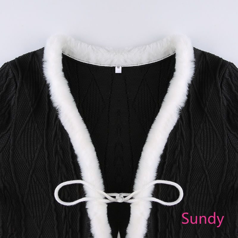 Set Áo Khoác Len Giáng Sinh Kèm Đầm Hai Dây Thời Trang Thu Đông Cho Bé Gái