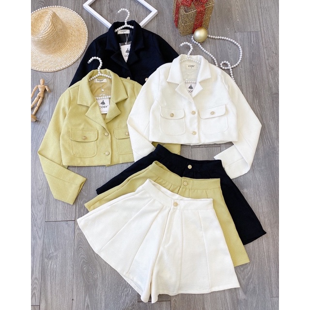 Sét Tay Dài Vest Quần Short