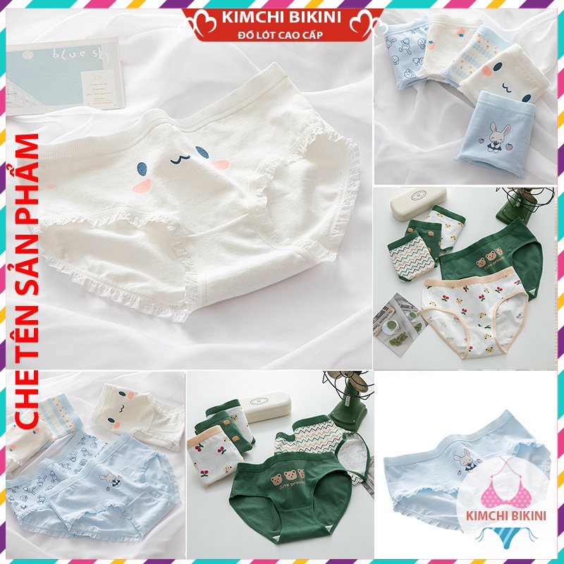 Quần Nót Cotton Nữ Hoạ Tiết Dễ Thương Cute BST Thu Đông KIMCHIBIKINI quần nhỏ cạp thấp mẫu mã đa dạng với nhiều màu sắc