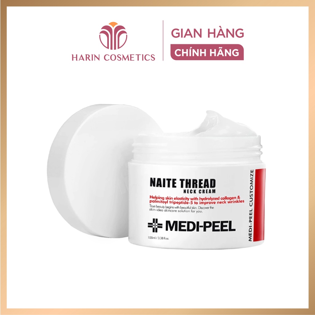 Kem dưỡng da cổ Medi-peel Naite Thread Neck Cream 100ml bổ sung collagen, giảm nếp nhăn, dưỡng ẩm Harin Cosmetics